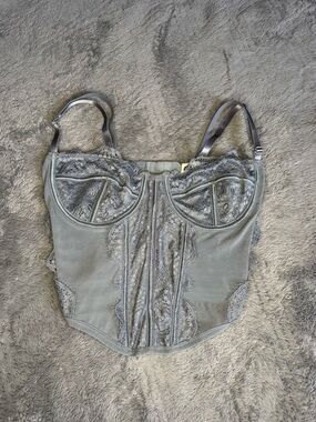 Ryan Destiny Lace Bustier in Slate Gray